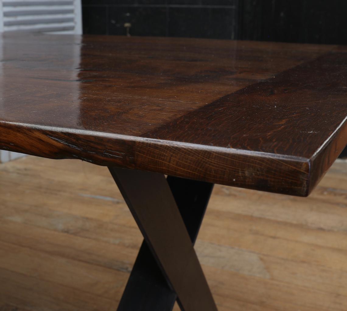 French Timber X-Base Custom Dining Table